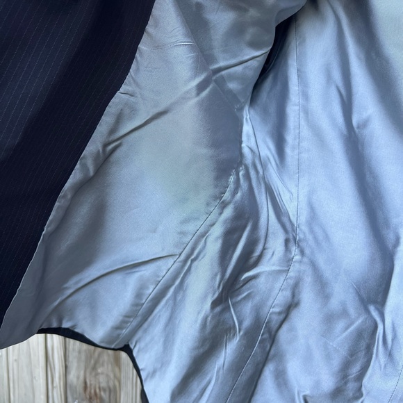 TAHARI Black Pin Stripe Blazer Jacket with pockets size 4 - Picture 6 of 12